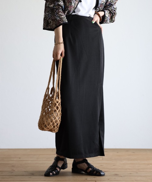 ap retro（アプレトロ）の「スリットポンチタイトスカート　ハイウエスト（スカート・レディース・グレイッシュベージュ/アイボリー/ブラック・FREE）」の3枚目の写真