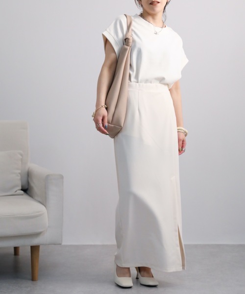 ap retro（アプレトロ）の「スリットポンチタイトスカート　ハイウエスト（スカート・レディース・グレイッシュベージュ/アイボリー/ブラック・FREE）」の10枚目の写真