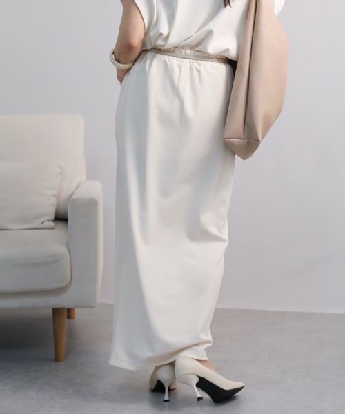 ap retro（アプレトロ）の「スリットポンチタイトスカート　ハイウエスト（スカート・レディース・グレイッシュベージュ/アイボリー/ブラック・FREE）」の9枚目の写真