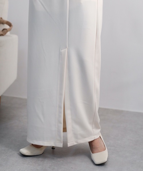 ap retro（アプレトロ）の「スリットポンチタイトスカート　ハイウエスト（スカート・レディース・グレイッシュベージュ/アイボリー/ブラック・FREE）」の14枚目の写真