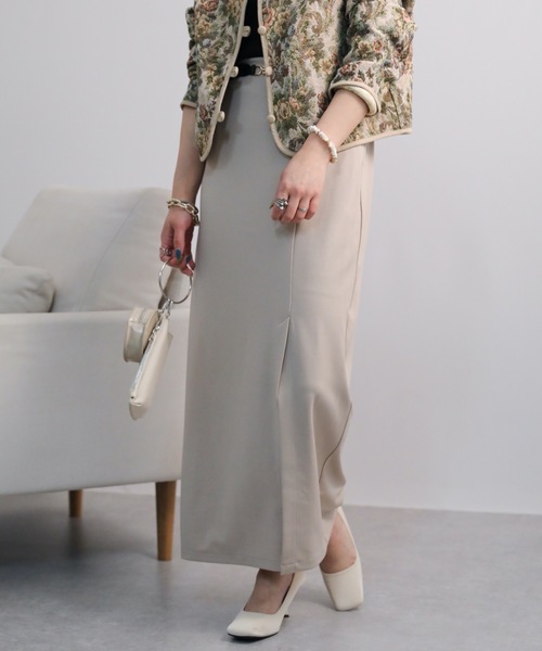 ap retro（アプレトロ）の「スリットポンチタイトスカート　ハイウエスト（スカート・レディース・グレイッシュベージュ/アイボリー/ブラック・FREE）」の21枚目の写真