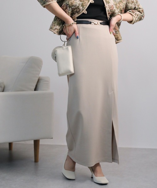 ap retro（アプレトロ）の「スリットポンチタイトスカート　ハイウエスト（スカート・レディース・グレイッシュベージュ/アイボリー/ブラック・FREE）」の18枚目の写真