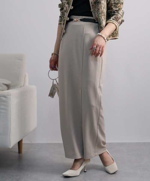 ap retro（アプレトロ）の「スリットポンチタイトスカート　ハイウエスト（スカート・レディース・グレイッシュベージュ/アイボリー/ブラック・FREE）」の22枚目の写真