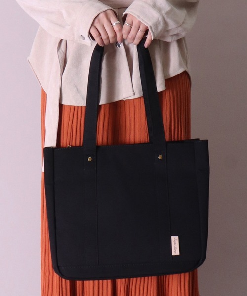 Legato Largo(レガートラルゴ)の「(LF)【Legato Largo】【探し物の時間を省こう。】 A4 トートバッグ(トートバッグ・レディース・ブラウン/グレイッシュベージュ/ミント/ブラック/ライトグレー・ONE SIZE)」の2枚目の写真