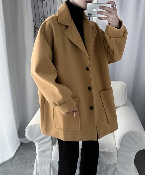 VIBGYOR（ヴィブジョー）の「ビッグシルエット チェスターコート(SP)（チェスターコート・メンズ・ベージュ/ブラック/カーキ・X-LARGE/LARGE/MEDIUM）」の17枚目の写真