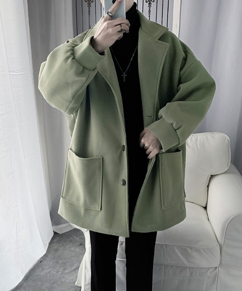 VIBGYOR（ヴィブジョー）の「ビッグシルエット チェスターコート(SP)（チェスターコート・メンズ・ベージュ/ブラック/カーキ・X-LARGE/LARGE/MEDIUM）」の7枚目の写真