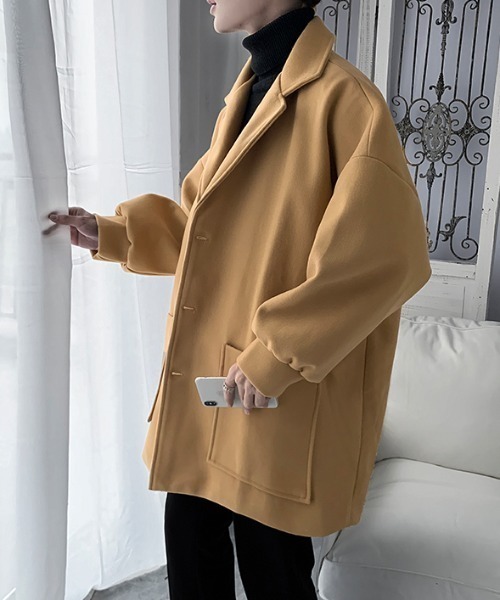 VIBGYOR（ヴィブジョー）の「ビッグシルエット チェスターコート(SP)（チェスターコート・メンズ・ベージュ/ブラック/カーキ・X-LARGE/LARGE/MEDIUM）」の14枚目の写真