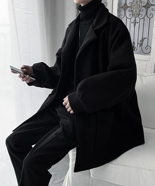 VIBGYOR（ヴィブジョー）の「ビッグシルエット チェスターコート(SP)（チェスターコート・メンズ・ベージュ/ブラック/カーキ・X-LARGE/LARGE/MEDIUM）」の15枚目の写真