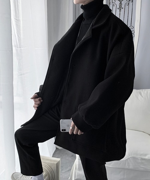 VIBGYOR（ヴィブジョー）の「ビッグシルエット チェスターコート(SP)（チェスターコート・メンズ・ベージュ/ブラック/カーキ・X-LARGE/LARGE/MEDIUM）」の12枚目の写真