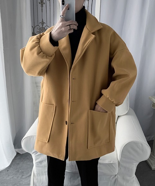 VIBGYOR（ヴィブジョー）の「ビッグシルエット チェスターコート(SP)（チェスターコート・メンズ・ベージュ/ブラック/カーキ・X-LARGE/LARGE/MEDIUM）」の19枚目の写真