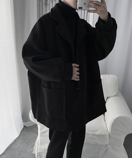 VIBGYOR（ヴィブジョー）の「ビッグシルエット チェスターコート(SP)（チェスターコート・メンズ・ベージュ/ブラック/カーキ・X-LARGE/LARGE/MEDIUM）」の9枚目の写真