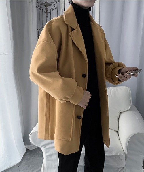 VIBGYOR（ヴィブジョー）の「ビッグシルエット チェスターコート(SP)（チェスターコート・メンズ・ベージュ/ブラック/カーキ・X-LARGE/LARGE/MEDIUM）」の13枚目の写真