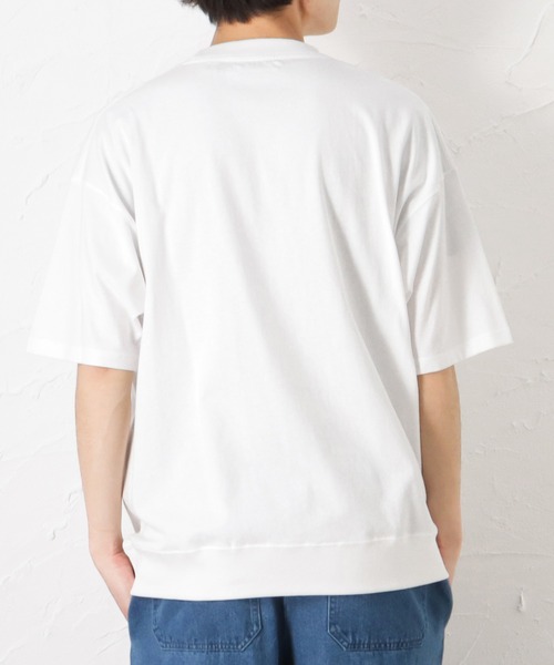 Mac-House(マックハウス)の「アップリケ刺繍 半袖Tシャツ(Tシャツ/カットソー・メンズ・ホワイト/チャコール/グリーン・M/L)」の12枚目の写真