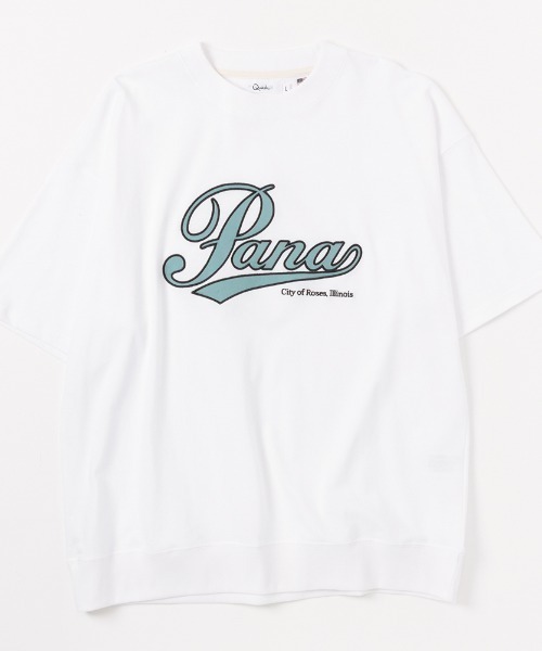 Mac-House(マックハウス)の「アップリケ刺繍 半袖Tシャツ(Tシャツ/カットソー・メンズ・ホワイト/チャコール/グリーン・M/L)」の5枚目の写真