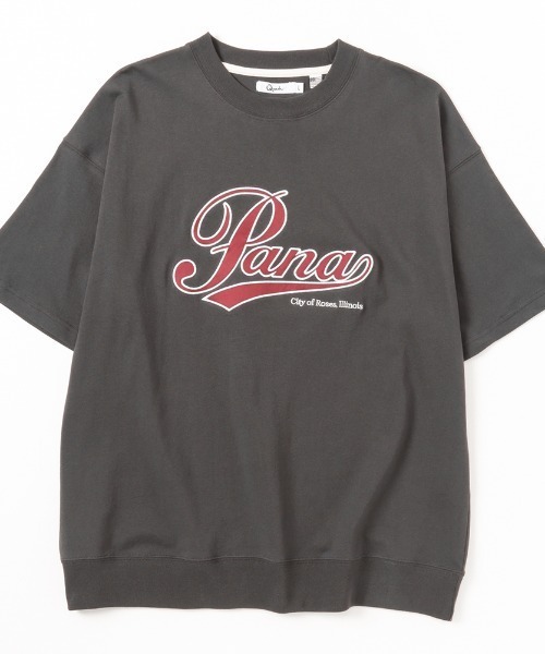 Mac-House(マックハウス)の「アップリケ刺繍 半袖Tシャツ(Tシャツ/カットソー・メンズ・ホワイト/チャコール/グリーン・M/L)」の7枚目の写真