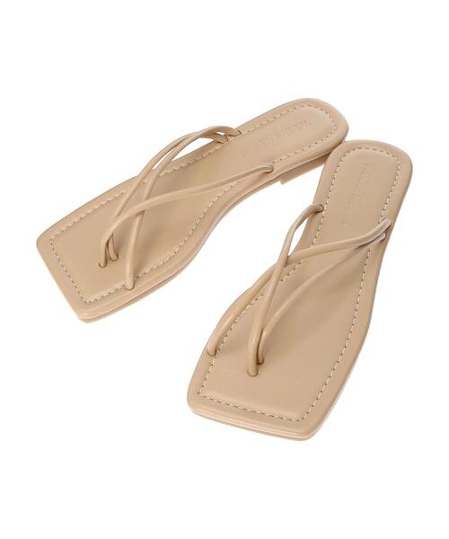 CRAFT STANDARD BOUTIQUE（クラフトスタンダードブティック）の「スクエアトングコードフラットサンダル　＊（サンダル・レディース・ブラック/ベージュ/その他6・S/M/L）」の19枚目の写真