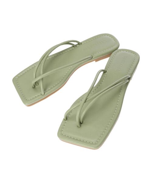 CRAFT STANDARD BOUTIQUE（クラフトスタンダードブティック）の「スクエアトングコードフラットサンダル　＊（サンダル・レディース・ブラック/ベージュ/その他6・S/M/L）」の20枚目の写真