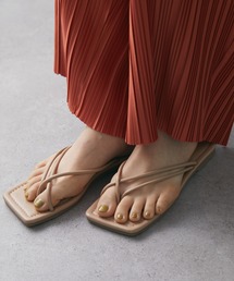 CRAFT STANDARD BOUTIQUE | スクエアトングコードフラットサンダル　＊(サンダル)