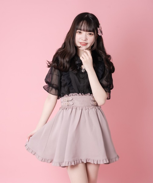 ROJITA（ロジータ）の「Wリボンラッフルシアーブラウス（シャツ/ブラウス・レディース・ホワイト/ブラック/ピンクベージュ・FREE）」の13枚目の写真