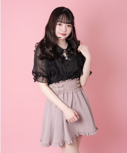 ROJITA（ロジータ）の「Wリボンラッフルシアーブラウス（シャツ