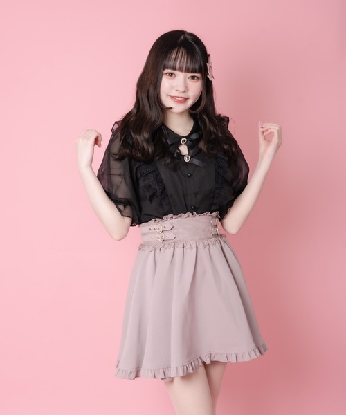 ROJITA（ロジータ）の「Wリボンラッフルシアーブラウス（シャツ/ブラウス・レディース・ホワイト/ブラック/ピンクベージュ・FREE）」の20枚目の写真