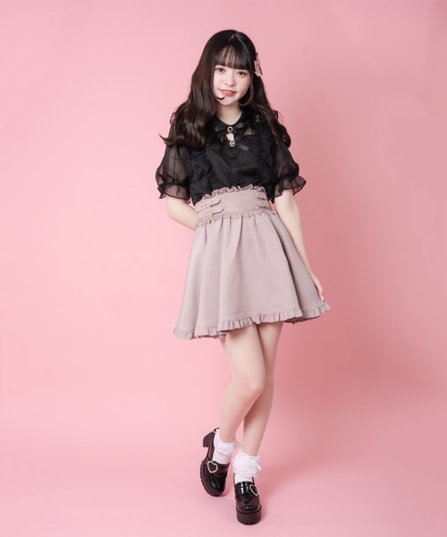 ROJITA（ロジータ）の「Wリボンラッフルシアーブラウス（シャツ/ブラウス・レディース・ホワイト/ブラック/ピンクベージュ・FREE）」の22枚目の写真