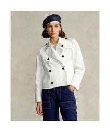 クロップド コットン ツイル トレンチ