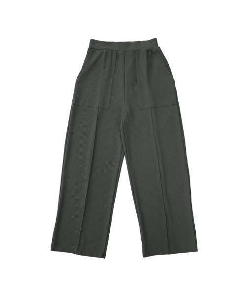 and it_（アンドイット）の「ひんやリブスリットパンツ（その他パンツ・レディース・ベージュ/グレイッシュベージュ/スミクロ・L/M）」の11枚目の写真