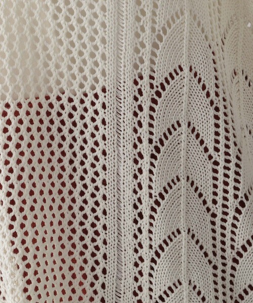 LOWRYS FARM（ローリーズファーム）の「パッチワークスキッパーニットプルオーバー　295846（ニット/セーター・レディース・ブラック/オレンジ/アイボリー/ホワイト/グリーン・FREE）」の12枚目の写真