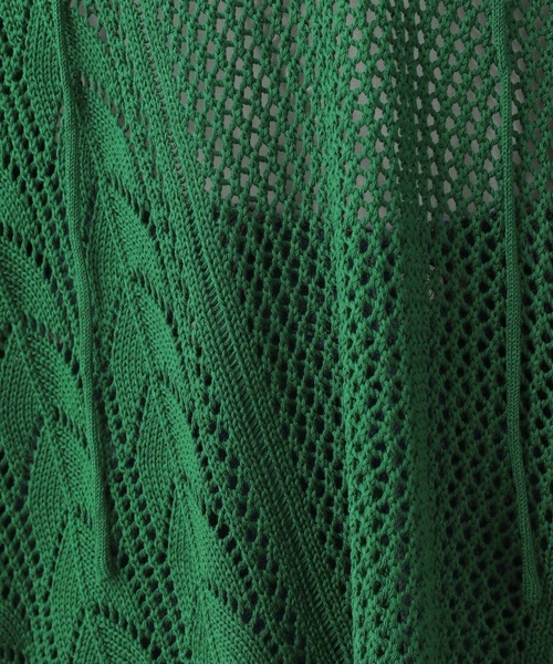 LOWRYS FARM（ローリーズファーム）の「パッチワークスキッパーニットプルオーバー　295846（ニット/セーター・レディース・ブラック/オレンジ/アイボリー/ホワイト/グリーン・FREE）」の8枚目の写真