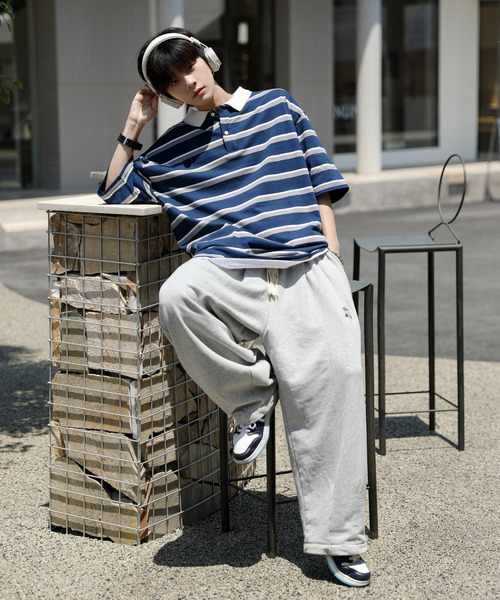 neos(ネオス)の「【neos -addictive design-】ルーズシルエット 配色 レトロ ボーダー ラガー ポロシャツ(ポロシャツ・メンズ・サックスブルー/ネイビー/グリーン系その他/ベージュ系/グリーン系その他2/グレー系・X-LARGE/LARGE/MEDIUM)」の18枚目の写真