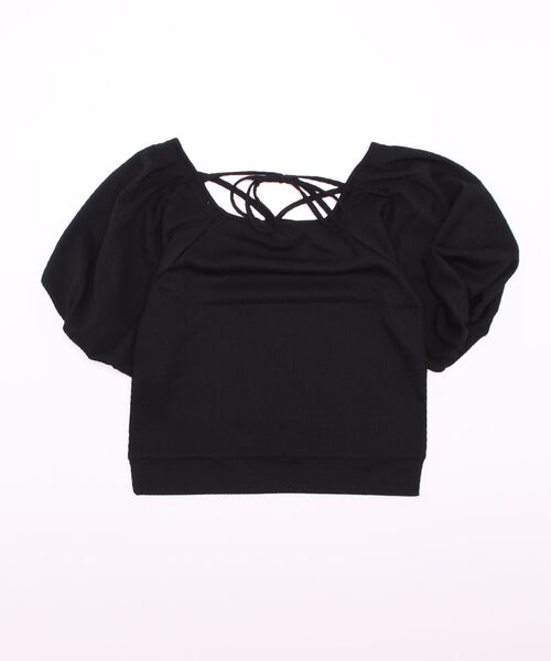 mysty woman（ミスティウーマン）の「シャーリングストリングプルオーバー 294762（Tシャツ/カットソー・レディース・イエロー/ブラック/ホワイト・FREE）」の12枚目の写真