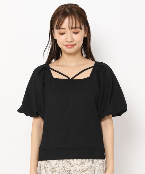 mysty woman（ミスティウーマン）の「シャーリングストリングプルオーバー 294762（Tシャツ/カットソー・レディース・イエロー/ブラック/ホワイト・FREE）」の19枚目の写真