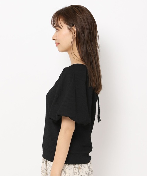 mysty woman（ミスティウーマン）の「シャーリングストリングプルオーバー 294762（Tシャツ/カットソー・レディース・イエロー/ブラック/ホワイト・FREE）」の18枚目の写真