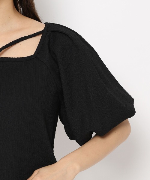 mysty woman（ミスティウーマン）の「シャーリングストリングプルオーバー 294762（Tシャツ/カットソー・レディース・イエロー/ブラック/ホワイト・FREE）」の15枚目の写真