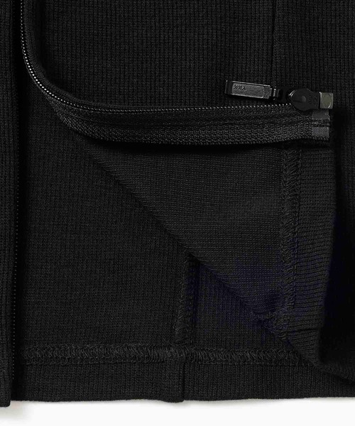 X-girl(エックスガール)の「FULL ZIP S/S TOP/ジップアップトップス 半袖シャツ(シャツ/ブラウス・レディース・ブラック/グリーン/ライトブルー・S/M)」の13枚目の写真