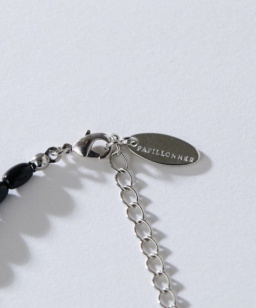 PAPILLONNER（パピヨネ）の「PAPILLONNER/ONYXネックレス（ネックレス・レディース・ブラック・FREE）」の6枚目の写真
