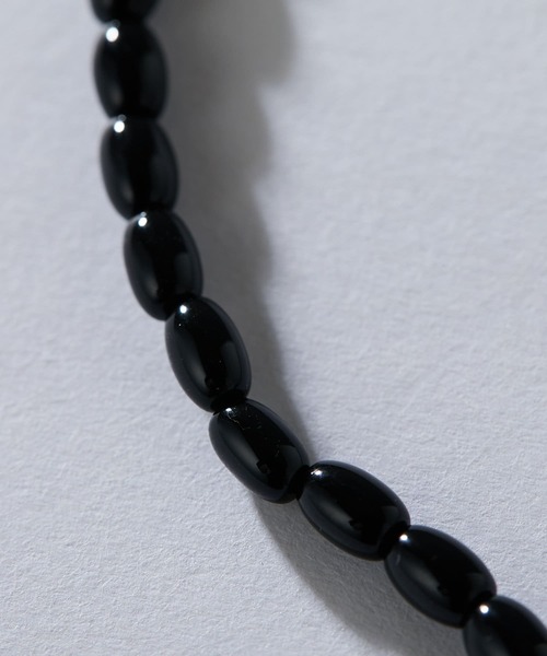 PAPILLONNER（パピヨネ）の「PAPILLONNER/ONYXネックレス（ネックレス・レディース・ブラック・FREE）」の7枚目の写真