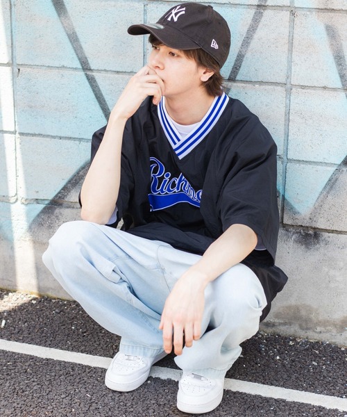 WEGO(ウィゴー)の「WEGO/ラインリブナイロン半袖プルオーバー(スウェット・メンズ・ダークグリーン/オレンジ/ブラック・MEDIUM/LARGE)」の6枚目の写真