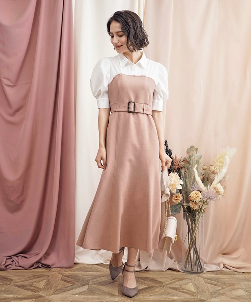 NOELA(ノエラ)の「シャツドッキングビスチェワンピ(ワンピース・レディース・ブラック/オレンジ/ブルー・S/M)」の8枚目の写真