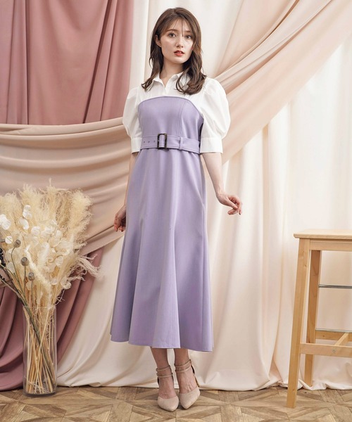 NOELA（ノエラ）の「シャツドッキングビスチェワンピ（ワンピース