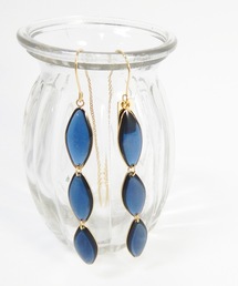 The Rule ザルール：Trough threader pierced earring:マーキス揺れるピアス
