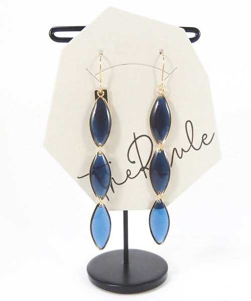 The Rule(ザルール)の「The Rule ザルール:Trough threader pierced earring:マーキス揺れるピアス(ピアス(両耳用)・レディース・ブラック/ネイビー/クリア・FREE)」の7枚目の写真