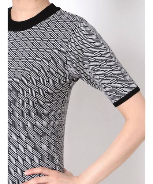 EVRIS（エヴリス）の「ジャカードハーフスリーブミニニットワンピース（ワンピース・レディース・ブラック/グリーン・FREE）」の21枚目の写真