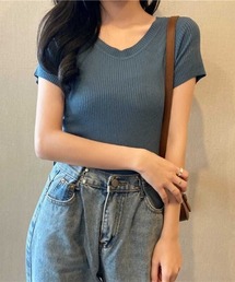 MAISON BREEZE | 【MAISON BREEZE】ラウンドネックショートトップス SCCH154(Tシャツ/カットソー)