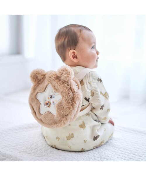 apres les cours（アプレレクール）の「3柄アソートワッフルカバーオール（ロンパース・キッズ・アイボリー/ミント/ピンク・60/70/80）」の6枚目の写真