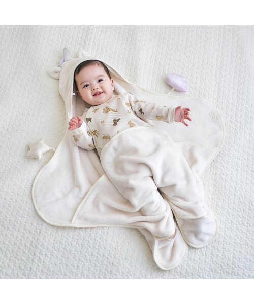 apres les cours（アプレレクール）の「3柄アソートワッフルカバーオール（ロンパース・キッズ・アイボリー/ミント/ピンク・60/70/80）」の8枚目の写真