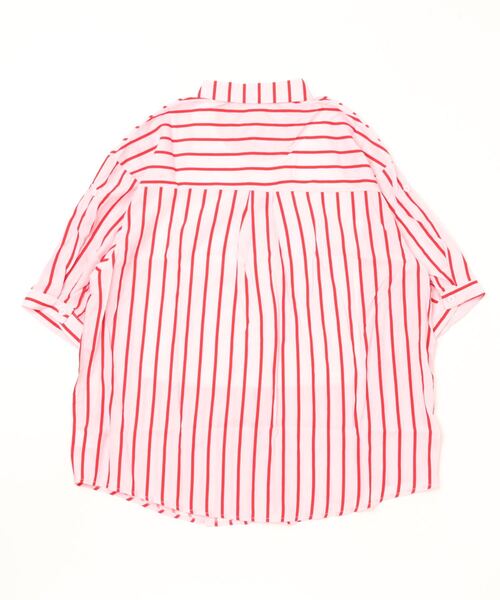 Auntie Rosa（アンティローザ）の「オーバーサイズストライプシャツ　タンクトップ付（シャツ/ブラウス・レディース・ピンク/グリーン・FREE）」の14枚目の写真