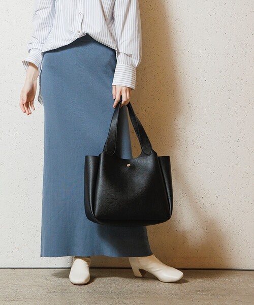 OPAQUE.CLIP（オペークドットクリップ）の「◆リブニットナロースカート【WEB限定サイズ】（スカート・レディース・チャコールグレー/ブルー/サンドベージュ・40/38）」の14枚目の写真