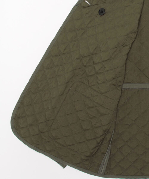 CLANE（クラネ）の「QUILTING NO COLLAR JACKET（ノーカラージャケット・レディース・カーキ/イエロー・2/1）」の17枚目の写真